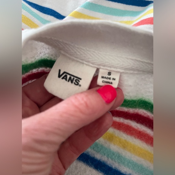 Vans Vintage Women’s Sweatshirt, Size Small, EUC, Multi-color Stripe - Picture 4 of 4